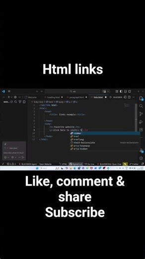 - HTML Links in 60 Seconds Anchor Tag Explained || html links || shorts || #coding