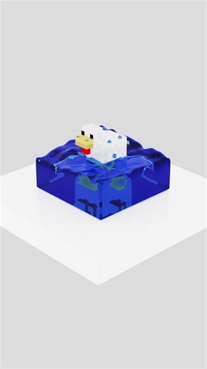 Unexpected Water Drop in Minecraft 💦🦆 | Blender Simulation