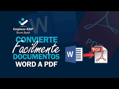 📃✍ CONVIERTE DOCUMENTOS O CURRICULUM VITAE DE WORD A PDF 👌