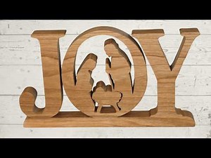 Cut a One-Piece Nativity Inside "JOY" - Scroll Saw Christmas Project