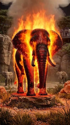 Extreme Burning 🥵 Experiment 🔥 Elephant 🐘 Model