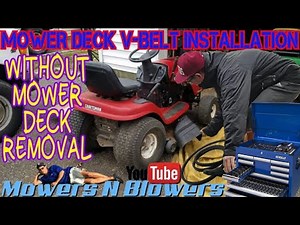 HOW TO INSTALL REMOVE REPLACE ROUTE CRAFTSMAN LT1000 42" LAWN TRACTOR MOWER DECK V-BELT INCORRECTLY!