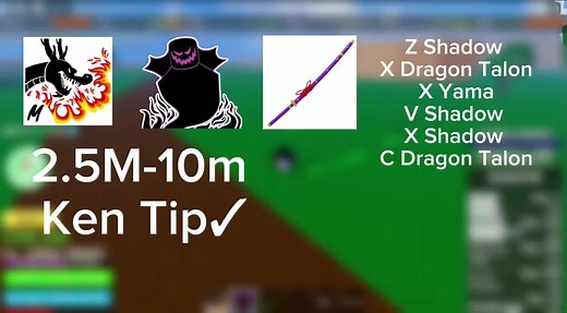 Combo Shadow Dragon Talon Yama Bounty Hunt in Blox Fruits