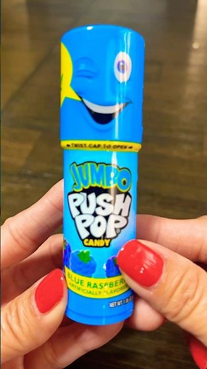 🍭ASMR |Jumbo Push Pop Blue Candy 💙💙#short#asmr#pushpop#candy