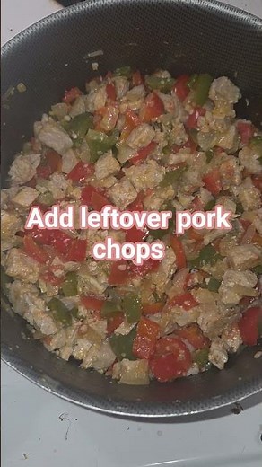 One pot dinner 🍲 leftover pork chops a beans 🫘 #food #dinnerideas #easymeals #easyrecipe #momlife