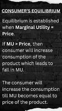 Concept of Consumer's Equilibrium | Economics Class 11 | NCERT | CA Raunak Sethi #economics #cbse