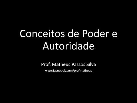 Apresentação inicial dos conceitos de "poder" e "autoridade"