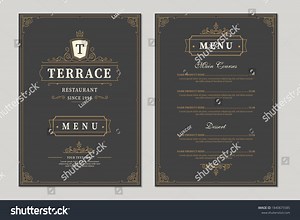 Restaurant Menu Design Vector Brochure Template Stock Vector (Royalty Free) 1840675585 | Shutterstock
