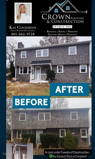 Kat Connerton - Exterior Design & Sales I work directly with my preferred installer, Crown Roofing, for complete confidence in installation. We offer Roof Replacement and Repairs, New Construction Roofing, Metal and Cedar, James Hardie Fiber Cement Siding, Composite, Vinyl & Cedar Siding, Windows, Doors, Decks, Seamless Gutters & Chimney Work as well as in house Exterior Design & Concierge Construction Services. Contact me directly or fill out the form below to have one of the Owners & I persona