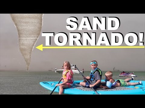 SAND TORNADO BLOWS KIDS OUT TO SEA!