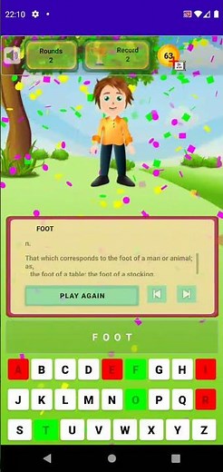 Free Hangman game w/ hints, word definitions, 1 or 2 players (Play by Whatsapp)