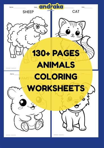 Animals Coloring Pages: Farm, Jungle, Ocean, Zoo (PDF Printable) - Etsy