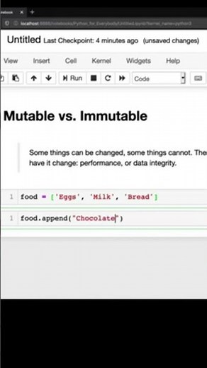 Python Mutable versus Immutable Example