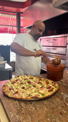 Special Slice of the Day: Chicken Pesto Garlic Alfredo Pizza