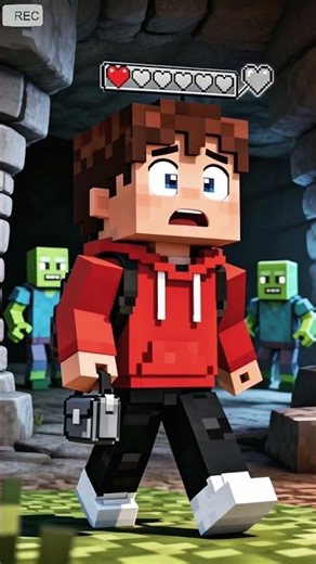 MERINDING!!! aku bersembunyi didalam rumah saat zombie itu datang#viral #minecraft #sorts #video