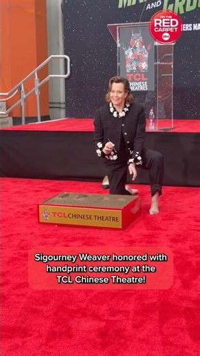 Sigourney Weaver honored with a handprint ceremony at the historic TCL Chinese Theatre!