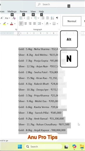 Word Data to Table in 1 Click! 😱✨ #Shorts #AnuProTips #excel #exceltips #exceltricks #techshorts