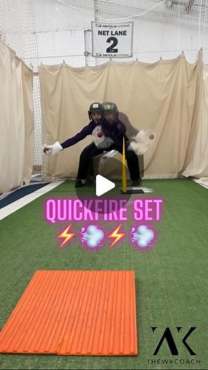 The Wicket Keeping Coach on Instagram: "QUICK FIRE SET ⚡️💨⚡️💨 Great drill to help improve reactions! Get six or so balls and get throwing them off the ramp, one straight after the other. What I enjoy most about @_ross_richardson’s work here is how low he gets after every ball to them drive up again. Really fun one to do too! Reckon you could catch all of them first time?! #thewkcoach #wicketkeeping #cricket #cricketcoaching #wicketkeeper #cricketer #wicketkeepingdrills"