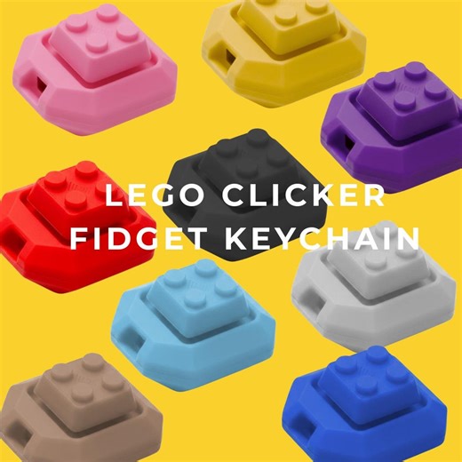 Lego Mechanical Fidget Clicker Keychain - Keycap| Stress Relief Fidget Toy - Etsy
