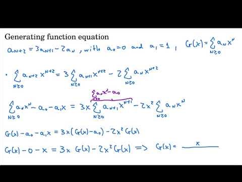 Solving a Homogeneous Recurrence with Generating Functions