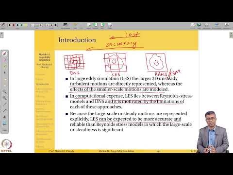 Week 10 : Lecture 50 : Four conceptual steps in LES