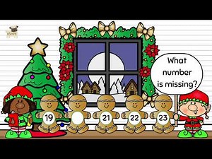 Gingerbread Numbers, Missing Numbers, Counting Numbers 0-30, Virtual School Online Learning FUN MATH