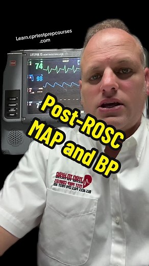 ACLS: Megacode Post ROSC, maintain a systolic blood pressure of 90 mm Hg and a MAP of? #ACLS #aclstestprepcourse #nurseACLSandPALS #aclsexam #ACLSreview #zerotoherotestprepcourses #ACLSstudyguide #greenscreen