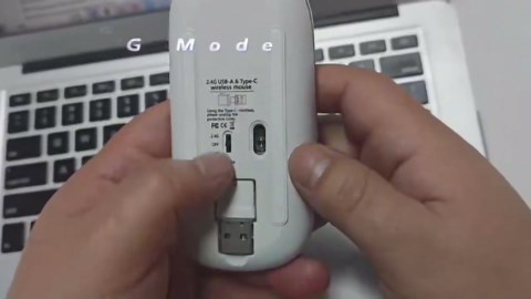 Azmall Bluetooth Wireless Mouse, Slim LED Rechargeable Silent Mouse with 2.4GHz USB-A/USB-C Receiver & Type-C Adapter, Compatible with Laptop, MacBook, iPad, iPad Pro,Mac,Tablet - Purple