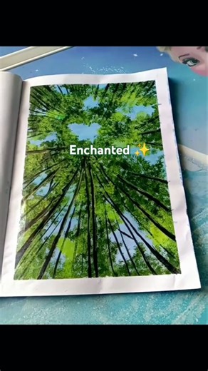 Enchanted Forest Art✨❇️🌻|Nature Painting|Forest Painting|Tree Painting #art #trending #painting