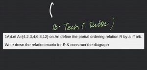 1A)Let A={4,2,3,4,6,8,12} on An define the partial ordering rel... | Filo