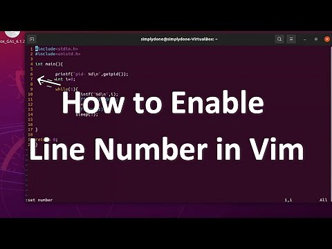 How to enable the line number in Vim editor