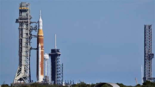 Watch: Timelapse shows Nasa rocket's 12-hour journey to launch pad