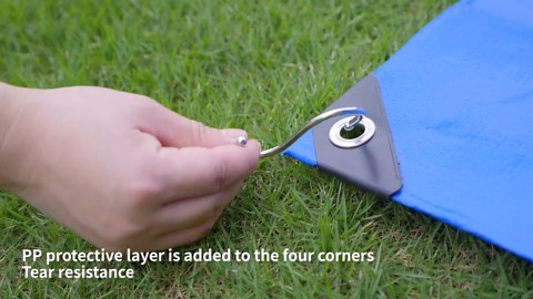 Large Tarps Heavy Duty Waterproof 20x30, Blue Tarp, Waterproof Plastic Poly 16 Mil Thick Tarpaulin with Metal Grommets Every 19.5 Inches - Emergency Rain Shelter, Outdoor Cover, and Camping Use