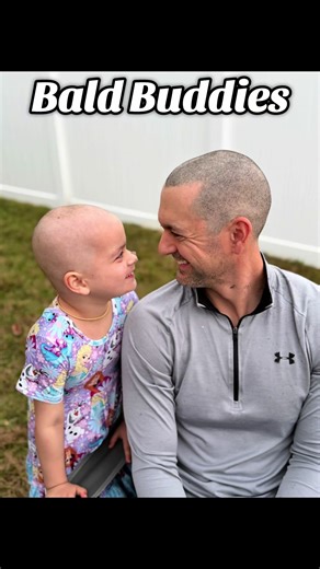 Well, it took 9 months but we finally arrived at the moment most synonymous with cancer journeys- hair loss. Zellie had been asking about getting it cut and after a night of significant loss, we decided to let it go together. While having your child’s first haircut be linked to cancer is not ideal, Azalea took pride in her new “style” and we had fun buzzing off what we could. Plus, she’s so much more aerodynamic on her beloved swingset! #childhoodcancer #girldad #baldisbeautiful #leukemia #cance