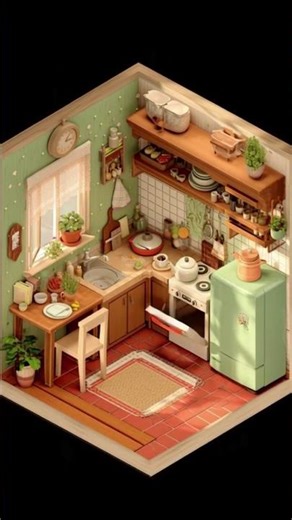 Mini Cozy Kitchen Tour 🏡✨ | Tiny Dream Kitchen Setup | Cute Diorama Cooking Space