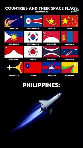 Countries And Their Space Flags Part-6 (Asean + East Asia)