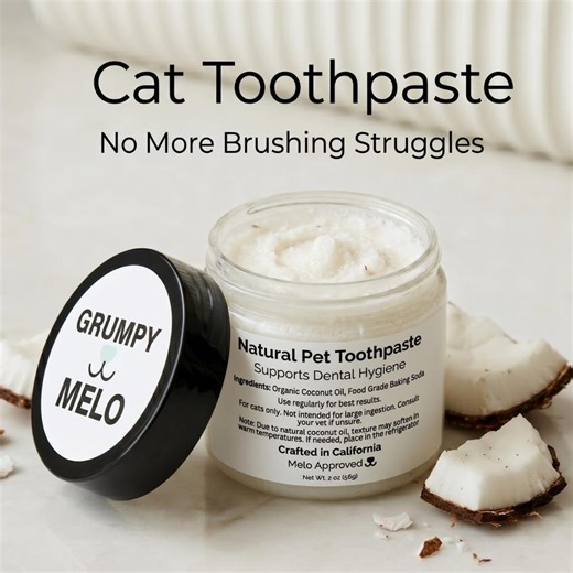 Cat Toothpaste Natural Coconut Oil, Cat Dental Care Tartar Plaque Remover, Fresh Breath Cleaner, Safe to Swallow Pet Toothpaste - Etsy