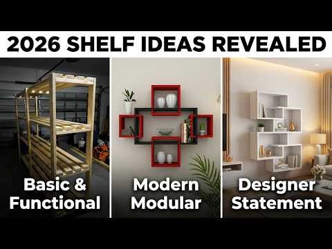 85+ Wall Shelves Design Ideas 2026 | Wooden Floating Shelves for Modern Homes