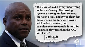 "The system is failing these athletes." Olympic Legend Carl Lewis says the 4x100 relay effort was a "total embarrassment" for the USA, but says the athletes are not in positions to succeed. "We have to change." | CNBC