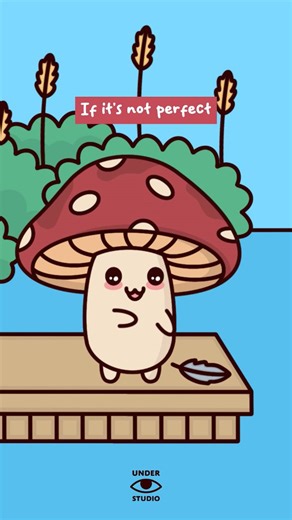 1.7M views · 48K reactions | Perfection Is The Only Option  Original Audio: Mason Denver #relatable #practice #perfect #animation #mushroom #fish #understudio | Under Studio | Facebook