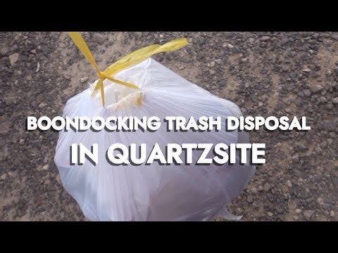 Boondockers can dump trash here FREE in Quartzsite, AZ