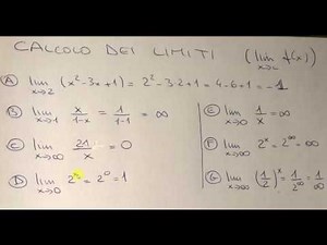 Video Tutorial di Matematica - Calcolo di limiti
