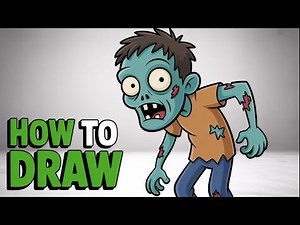 Zombie Drawing for Kids and Toddlers | Halloween Drawing ideas