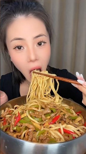 ASMR Spicy Noodles & Beef Mukbang | Fire Ramen Eating Sounds #mukbang