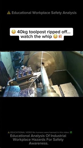 ⚠️ CATASTROPHIC Tailstock SLIP Destroys Lathe 😳💥 #workfails