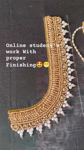 Aari work 🧵🪡। Online students work with proper finishing 🤩।#onlinecoach#fashiondesigning#artist