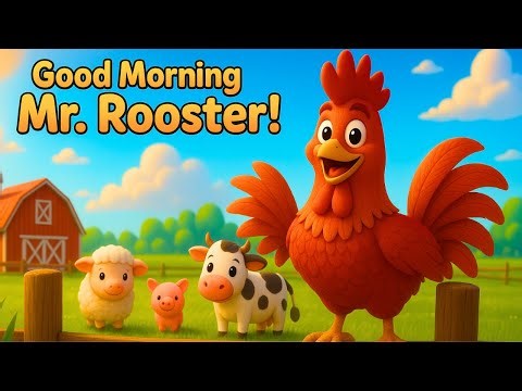 Good Morning Mr. Rooster 🌞 Cheerful Kids Nursery Rhyme & Morning Poem for Children
