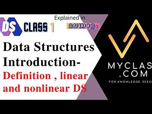 DS 1-Data Structures & Algorithms Introduction | Linear vs Nonlinear DS (Malayalam)
