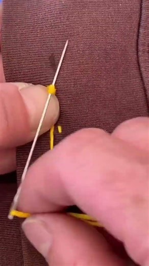 This is one way to connect a thread when sewing manually.#sewing #shorts