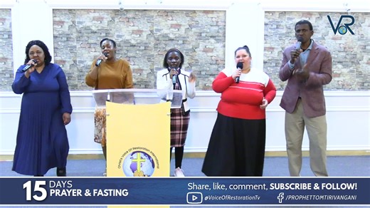 15 Days Of Prayer & Fasting 2026 | Day 8 | Prophet Tom Tirivangani | January 8, 2026 www.youtube.com/c/VoiceOfRestorationTv?sub_confirmation=1www.facebook.com/ProphetTomTirivangani https://www.facebook.com/ProphetTomTirivangani #bornagain #prayer #fastingprayer #prophettom #2026 #newseason #online #arise #spiritual #truth #inspired | Prophet Tom Tirivangani
